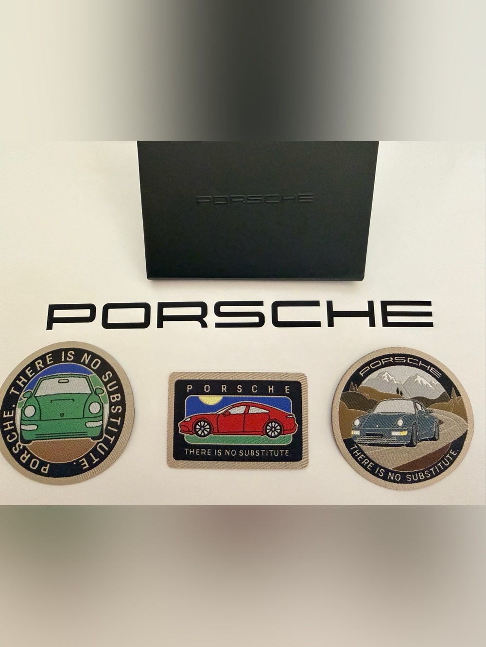 Porsche Design Trio of Embroidered Car Patches Iron-on-Patches